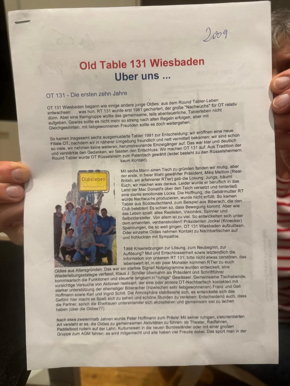 Titelseite der Festschrift über die ersten zehn Jahre von OT 131 Wiesbaden